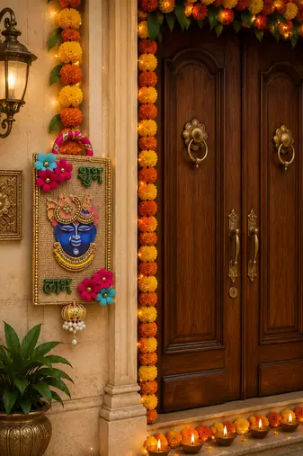 handmade lord shrinath ji shubh labh om decorative door hangingtraditional hanging for home decor (pack of 2)