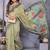 light green jacquard weaving work cotton blend saree