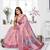 light pink jacquard weaving work cotton blend saree