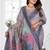 lavender jacquard weaving work cotton blend saree