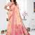 peach jacquard weaving work cotton blend saree