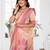peach jacquard weaving work cotton blend saree