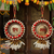 handmade shubh labh floral door hanging decorative with pearl tassels for diwali festival home decoration (pack of 2)
