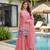 Women's Gorgeous Embroidery Work Fandy Silk Satin Fabric Straight Kurta Sharara and Dupatta Set