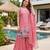 Women's Gorgeous Embroidery Work Fandy Silk Satin Fabric Straight Kurta Sharara and Dupatta Set