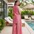 Women's Gorgeous Embroidery Work Fandy Silk Satin Fabric Straight Kurta Sharara and Dupatta Set