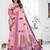 light pink jacquard weaving work cotton blend saree