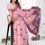 light pink jacquard weaving work cotton blend saree