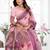 light pink jacquard weaving work cotton blend saree