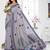 lavender jacquard weaving work cotton blend saree