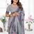 lavender jacquard weaving work cotton blend saree