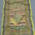 Women   s mustard yellow printed saree with traditional beautiful print and with real mirror work