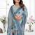sky blue jacquard weaving work cotton blend saree
