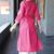 Mirchi Fashion Women's Pink Thread Embroidery Work Pure Cotton Kurti With Bottom Set