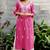 Mirchi Fashion Women's Pink Thread Embroidery Work Pure Cotton Kurti With Bottom Set