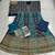 Blue heavy embroidered faux georgette anarkali suit