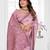 light pink jacquard weaving work cotton blend saree