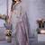 lavender jacquard weaving work cotton blend saree
