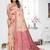 peach jacquard weaving work cotton blend saree