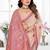 peach jacquard weaving work cotton blend saree
