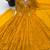 Yellow embroidered anarkali kurta with pant and dupatta set for festive & party wear
