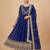 Blue sequin embroidered festive anarkali suit