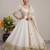 White sequin embroidered festive anarkali suit