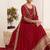 Red sequin embroidered festive anarkali suit