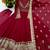 Maroon sequin embroidered festive anarkali suit
