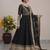 Black sequin embroidered festive anarkali suit