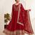 Red sequin embroidered festive anarkali suit