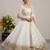 White sequin embroidered festive anarkali suit