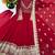 Red sequin embroidered festive anarkali suit