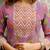 Mirchi Fashion Women's Purple Floral Print Pure Cotton Kurti With Bottom & Dupatta set