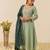 Women's Gorgeous Embroidery Work Simmer Silk Fabric Flared Kurta Palazzo and Dupatta Set