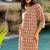 Mirchi Fashion Women's Rust Paisley Batik Print Pure Cotton Kurti With Bottom & Dupatta set