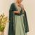 Women's Gorgeous Embroidery Work Simmer Silk Fabric Flared Kurta Palazzo and Dupatta Set