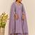 Women's Gorgeous Embroidery Work Simmer Silk Fabric Flared Kurta Palazzo and Dupatta Set
