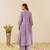 Women's Gorgeous Embroidery Work Simmer Silk Fabric Flared Kurta Palazzo and Dupatta Set
