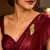 Multicolor CZ Saree Brooch Pin, Gold Tone Bridal Jewelry, Ethnic Wedding Accessory