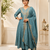 Designer traditional chinon fabric heavy embroidery kurta set with dupatta