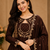 Designer traditional chinon fabric heavy embroidery kurta set with dupatta