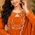 Designer traditional chinon fabric heavy embroidery kurta set with dupatta