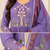 Designer traditional cotton fabric heavy embroidery kurta set with dupatta