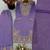 Lavendar embroidered silk kurta with palazzo and dupatta set for women