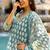 Mirchi Fashion Women's Teal Paisley Batik Print Pure Cotton Kurti With Bottom & Dupatta set