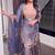 Lavendar heavy embroidered kurti pant set with lace dupatta for festive wear