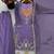 Lavendar heavy embroidered kurti pant set with lace dupatta for festive wear