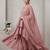Women's dusty pink layered anarkali kurta set with pant and gota patti dupatta