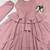 Women's dusty pink layered anarkali kurta set with pant and gota patti dupatta